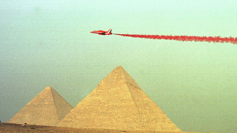 The Red Arrows history flying over Pyramids